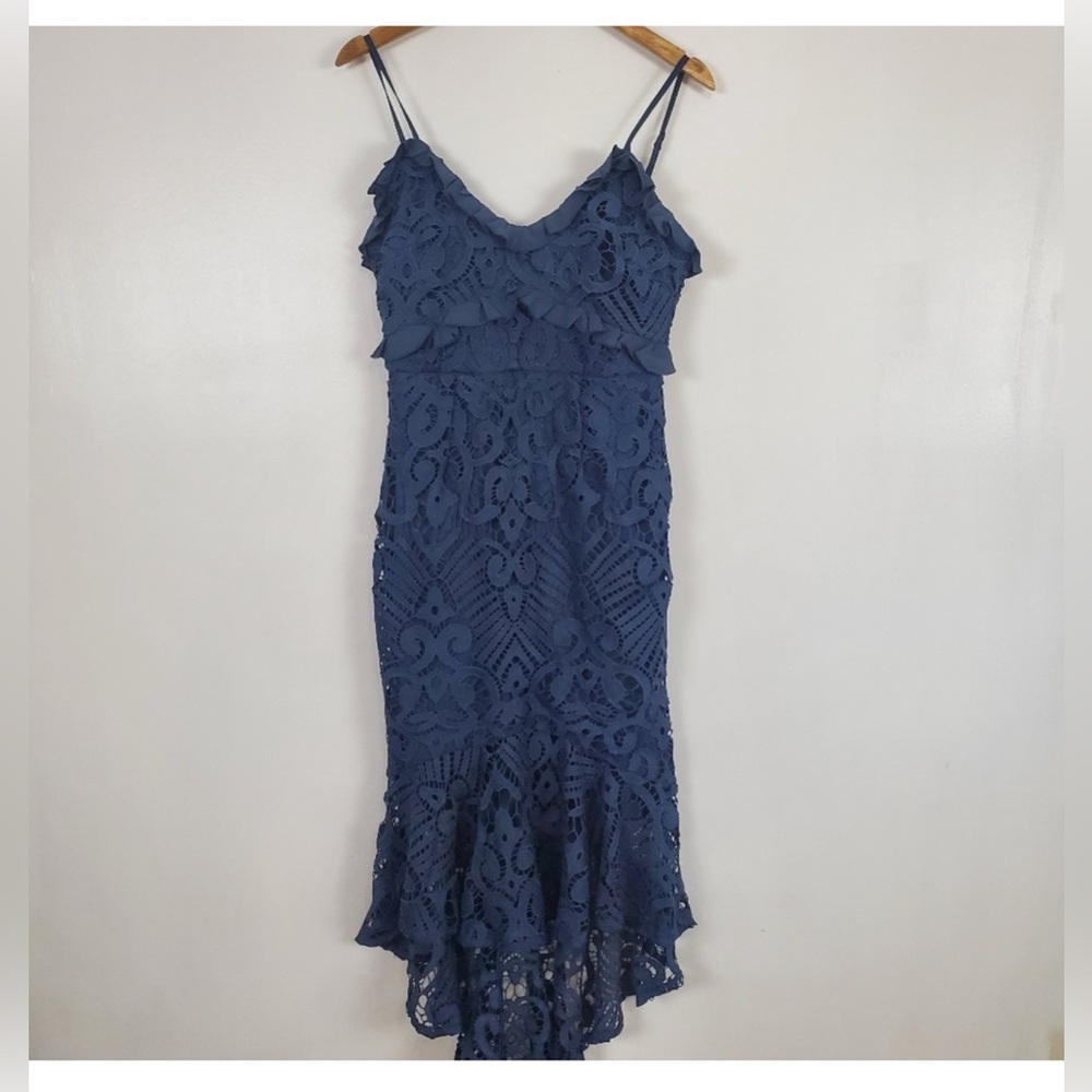 Gorgeous Elegant Blue Lace Dress